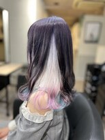 スターズ 渋谷(STARS)&nbsp;ラベンダーグレージュ×インナーホワイト裾カラー