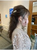 【目黒不動前】結婚式ヘアセット・ハーフアップ