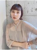 20代30代大人可愛い外ハネ/ミニボブ/前髪カット