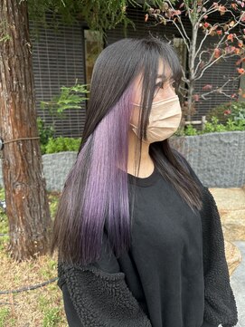 テテ(TETE) インナーカラー ラベンダー 心斎橋×長堀橋