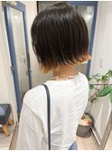 "久保田"ぱつっとボブミニボブショートボブ裾カラーエンドカラー