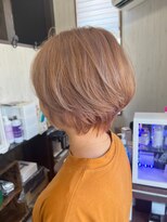 ヘアー リードレス(hair Re:dress) 大人可愛いハイトーンカラー丸にボブグラデーションカラー