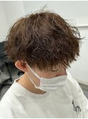 波巻きパーマツイストスパイラルパーマメンズマッシュパーマ