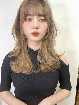 リコバイアフロート(riko by afloat) レイヤーカットロングレイヤ-ミルクティーベージュ