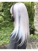 ホワイト#イヤリングカラー#ダブルカラー#レイヤーカット#豊橋