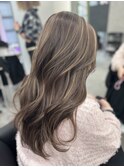 コントラスト極ハイライト☆グレーベージュ☆20代30代40代