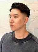 バーバー 刈り上げ フェード 短髪 アップバング ビジネス