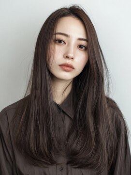 エダ 鎌倉(edA.) 小顔ロング#髪質改善#白髪ぼかし#鎌倉#40代#50代#グレージュ