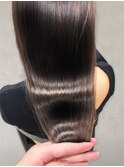 韓国暗髪アッシュ×艶感◎オリーブアッシュ×髪質改善ストレート