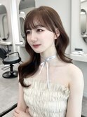【RINA】赤みなし!透明感ベージュカラー×アイドルバング