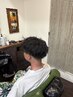 カット＋波巻きパーマ＋シェービング