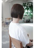 柔らかブラウンベージュミニボブ