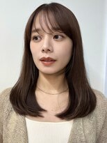 ガーデン 銀座(GARDEN)&nbsp;美髪ストレートレイヤー/シースルーバング/暗めカラーグレージュ