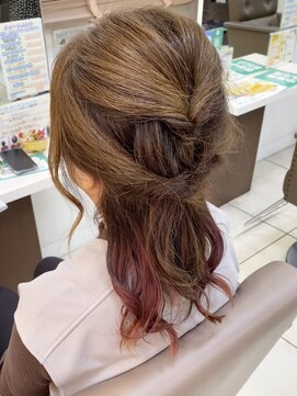 スタイルクリエイター 牛久店(Style Creator) インナーカラー　ワインレッド