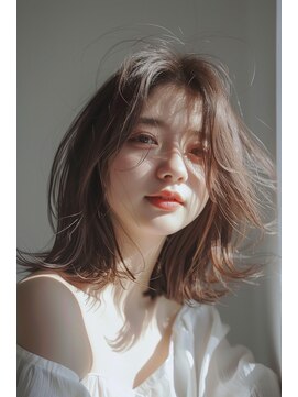 ルル(Lulu) ミルクティーブラウンレイヤーボブ