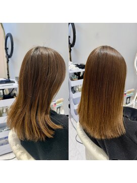 ［Before→After］ハイトーン×縮毛矯正【美髪矯正】