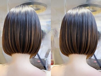 サンドレオ 新宿店(sand Leo)の写真/毛先までふんわりなめらかな質感の縮毛矯正☆髪質やクセに合わせてダメージを極限まで抑える薬剤選定/新宿