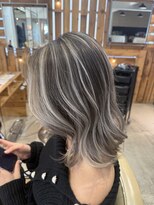 メロウマン(mellowman) 白髪もぼかせるバレイヤージュ【立川ハイライト】白髪ぼかし