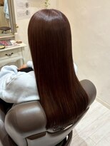 コルテ 倉敷西阿知店(CoRte.)&nbsp;王道美髪ストレート/上品暖色系カラー/チェリーレッド/美髪矯正