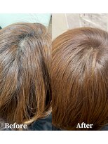 ヘアープレゴ(hair Prego) ファッショングレイカラーBefore&After