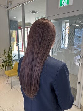 ステラ ヘア デザイン サロン(STELLA hair design salon) レイヤーカット×柔らかピンクベージュ 【由比藤】