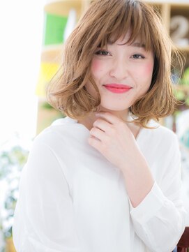 カバーヘア イヴ 戸頭店(COVER HAIR EVE) *EVE戸頭*Aライン♪外国人風前下がりふわミディａ