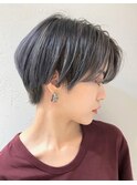 Coast.シルバーアッシュ×ショートボブ×ハイライト