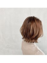 タグ(#tag)&nbsp;#外ハネオレンジベージュ