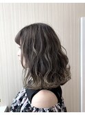 【グラデーションハイライト】×【くすみカラー】