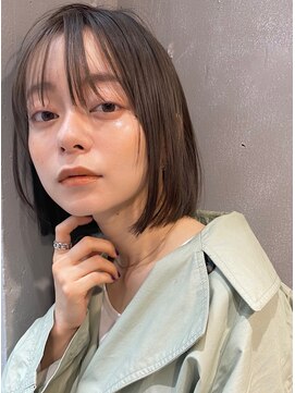 パーク(PARK) 【PARK】カーキベージュ×ナチュラルフェザーボブ