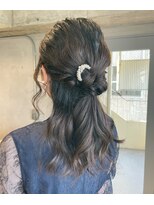 ハーフアップ/ヘアアレンジ/結婚式ヘアセット