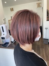 ヘアー ワンアビル(Hair One Abile) 大人可愛いハイライトショートボブラベンダーピンクバイオレット