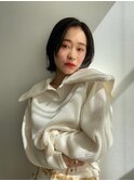 デジタルパーマウルフカットショートボブセミロング前下がりボブ