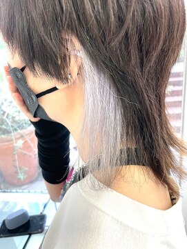 ルートエイチ 市川(Root H) イメチェンチェリーブラウンフェミニンモードダークアッシュ