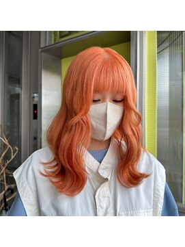 ガルボ ヘアー(garbo hair) ハイトーン/10代/20代/ケアブリーチ/オレンジカラー