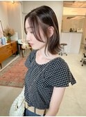 くびれミディ/くびれスタイル/外ハネボブ/顔まわりレイヤー