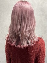 ルノン フィージュ(LUNON fieju)&nbsp;ホワイトピンク×レッド　ハイトーン/裾カラー/韓国