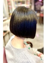 サーティエイト(38) 首綺麗くびれ 艶めき黒髪ショートボブ/髪質改善/カット/元町/