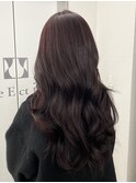 ワインレッド　チェリーレッド　レイヤーカット　韓国風