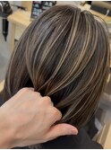 白髪ぼかしハイライト