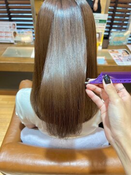 ポイントファイブバイソレイユ 藤沢店(.5 by SOLEIL) ロング髪質改善ストレートブラウンカラー