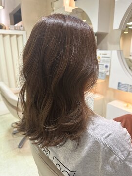 ギヴ 玉造店(Give) 鎖骨くらいロング ゆるふわ巻き