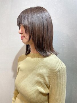 アイラス(I'LAS) きりっぱなし/顔周りレイヤー/グレージュ/Aujua/髪質改善