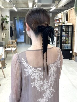 タイトアレンジ×ベロアリボン