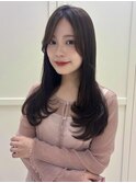 韓国ヘア/顔周りカット/レイヤーカット/ベージュ/ロング