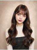 大人かわいい×韓国風ロング　透けバング×くびれロング