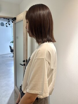 ゼン(ZEEN) 【お客様snap】外ハネボブ/ナチュラルベージュ
