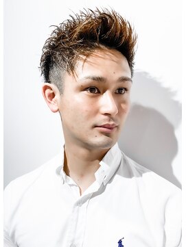 フジヤマ バーバー ショップ(FUJIYAMA BARBER SHOP) 七三オールバックツイストパーマコンマヘア