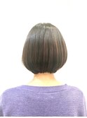 丸み小顔ショートボブ/ミニボブ/ショート/ココアブラウン/30代