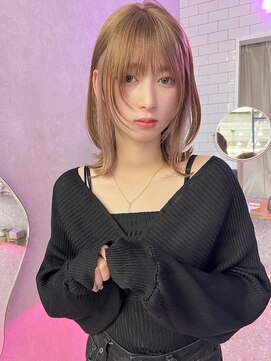 ロンド レア 天神大名店(Lond Le’a) インナーカラー/イヤリングカラー/ミルクティー/ケアブリーチ